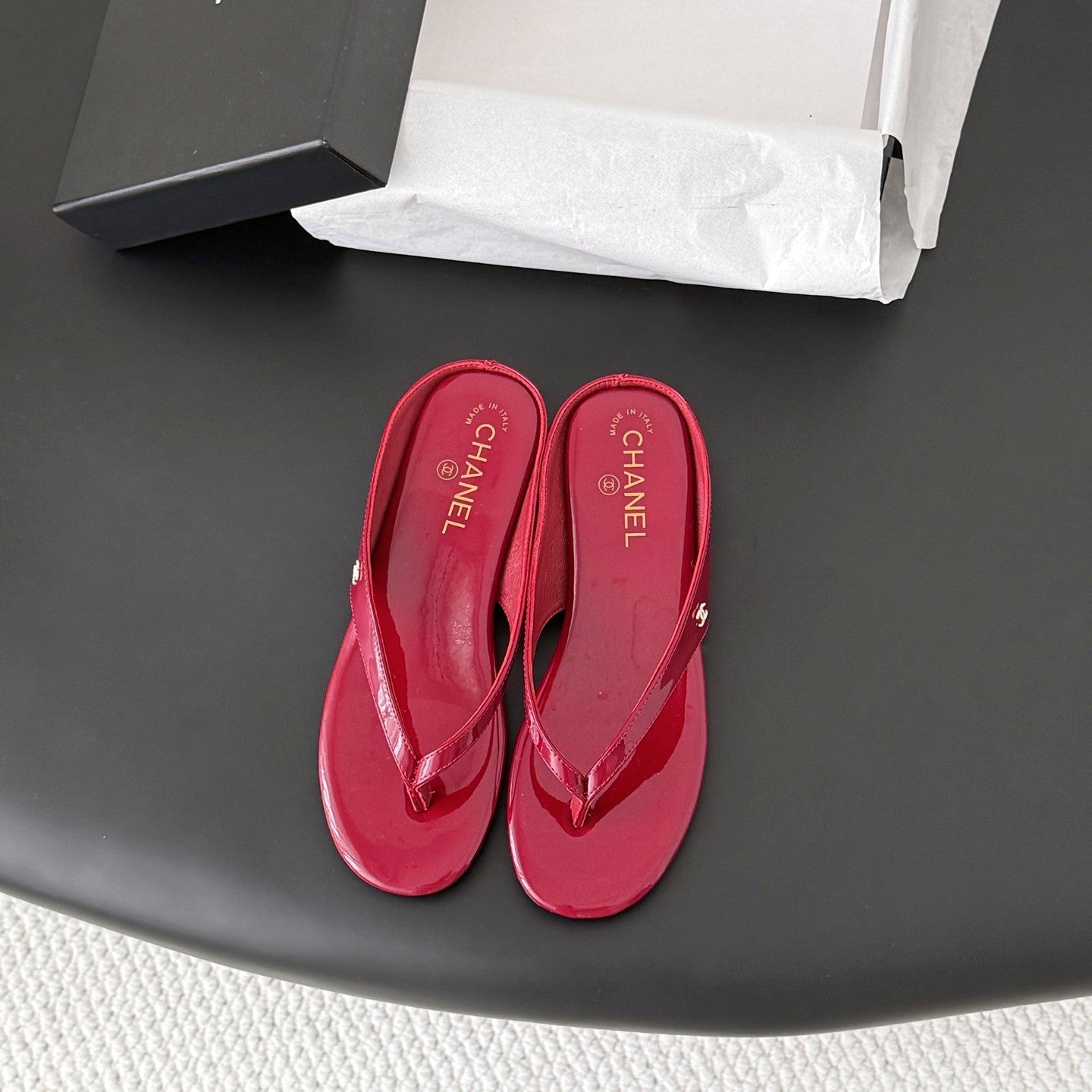 CC 26P Flip-Flops Burgundy Cowhide 700415