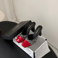 CC 2026 Mary Jane Mule 70 Black Red Patent Leather 700434