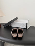 CC Half-Slippers Flat Taupe Suede 717812