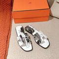 HM 3D Oran Sandals White Black Calfskin 243963