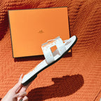 HM 3D Oran Sandals White Orange Calfskin 243964