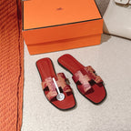 HM 3D Oran Sandals Red Calfskin 243966
