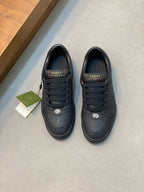 GG Men's Screener Sneaker Black Cowhide 534046