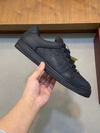 GG Men's Screener Sneaker Black Cowhide 534046