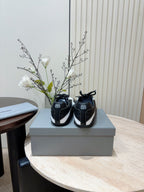SOCCER SNEAKER IN BLACK MIX WHITE QUILTED LAMBSKIN