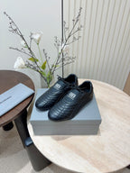 SOCCER SNEAKER IN BLACK QUILTED LAMBSKIN