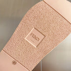 FENDI ROMA SLIDES IN PASTEL PINK FUSSBETT LAMBSKIN