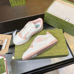 GG Men's MAC80 Sneaker White Pink Cowhide 523614