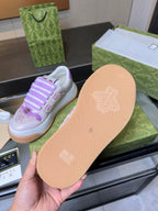 GG Men's Screener Sneaker Purple Canvas Sheepskin 523600