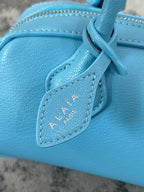 LE TECKEL SMALL BAG 27 IN SKY BLUE GOATSKIN