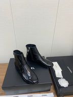 CC Ankle Boots 25mm Glossy Black Cowhide