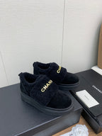 CC Ankle Boots Black Suede Wool