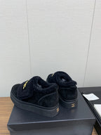 CC Ankle Boots Black Suede Wool