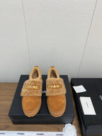 CC Ankle Boots Brown Yellow Suede Wool