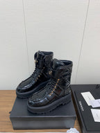 CC Short Boots 30mm Gloosy Black Cowhide
