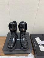 CC Short Boots 30mm Gloosy Black Cowhide