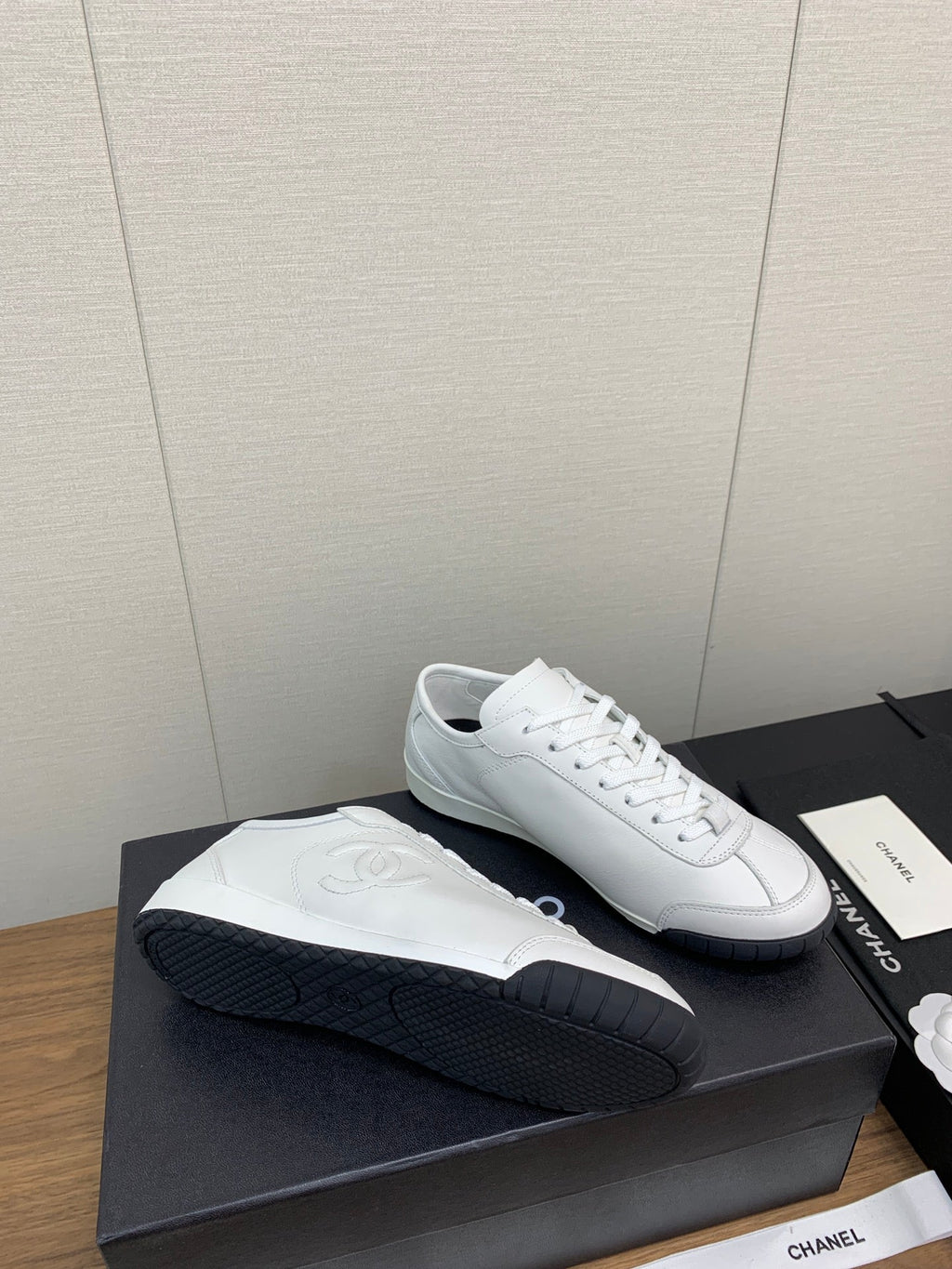 CC Sneaker 15mm White Lambskin