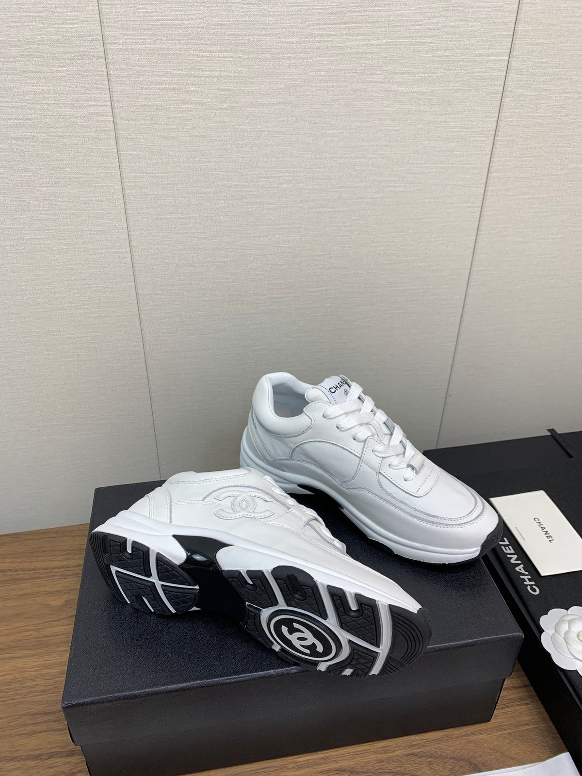 CC Sneaker 30mm White Lambskin