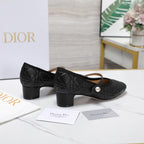 CD Ballet Pump 40mm In Black Quilted Calfskin 995268