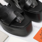 HM Jam 70 sandal In Black Calfskin 120305