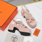 HM Jam 70 sandal In Light Pink Calfskin 120307