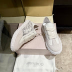Jimmy Diamond Light Flex Sneaker White Light Grey Suede Leather 715046