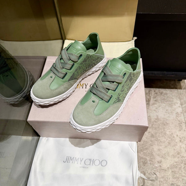 Jimmy Diamond Light Flex Sneaker Green Suede Leather 715045