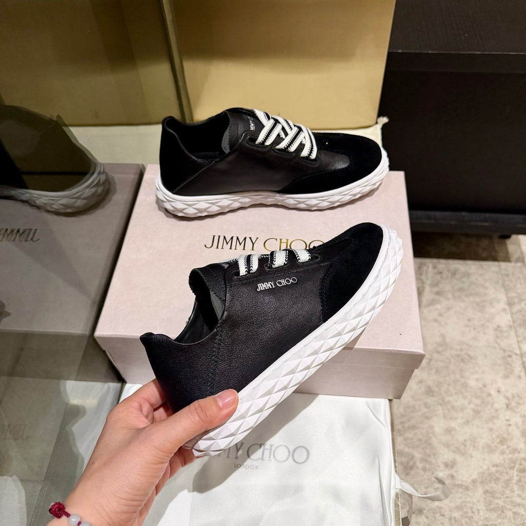 Jimmy Diamond Light Flex Sneaker Black Suede Leather 715044