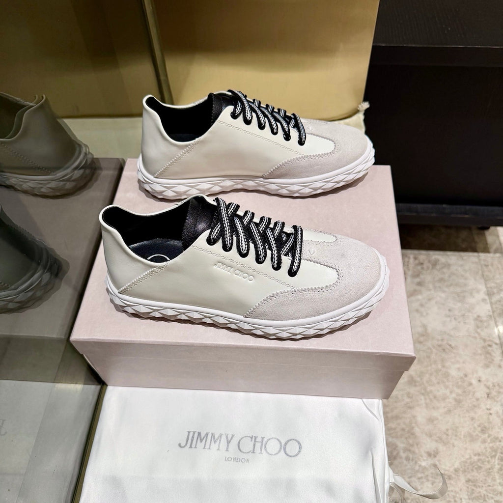 Jimmy Diamond Light Flex Sneaker Cream Grey Suede Leather 715043
