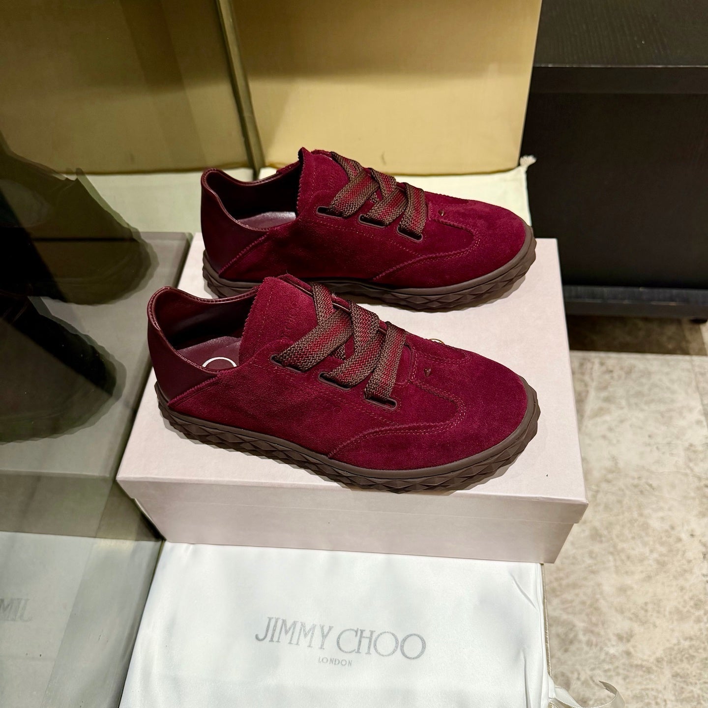 Jimmy Diamond Light Flex Sneaker Burgundy Suede 715041