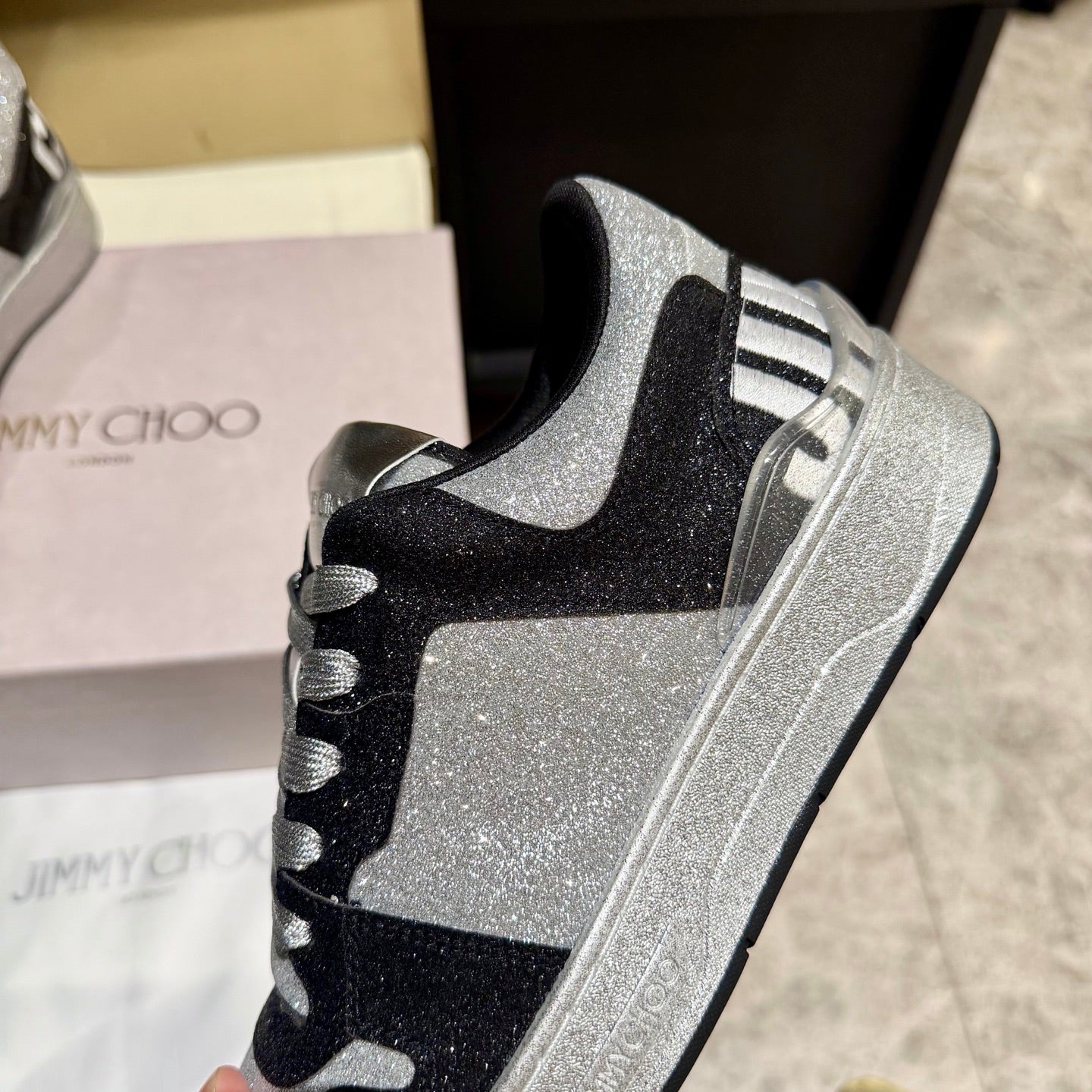 Jimmy Florent Sneaker Black Grey Glitter 715037