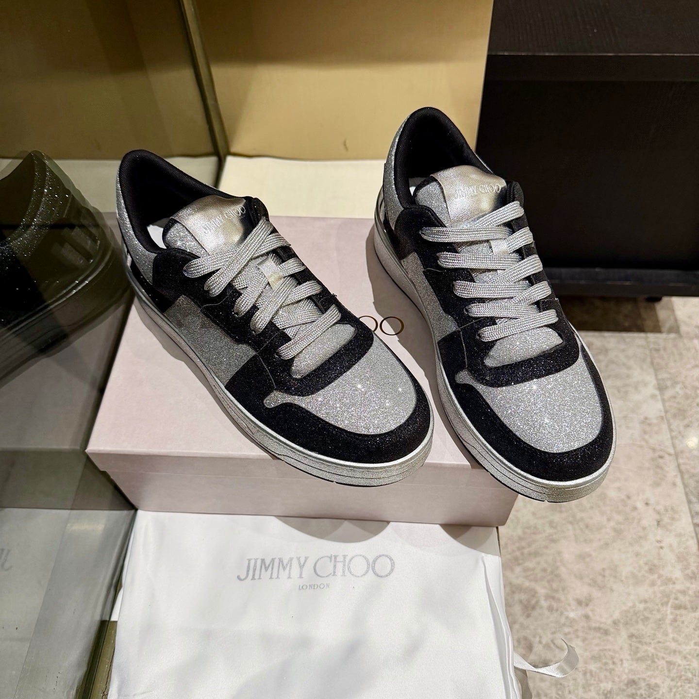 Jimmy Florent Sneaker Black Grey Glitter 715037