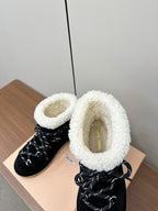 Miu Ankle Boots Black  Suede