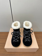 Miu Ankle Boots Black  Suede