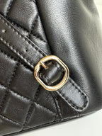 duma backpack 22cm black lambskin light gold hardware