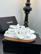 CC Sandals White Rope Lambskin 331280