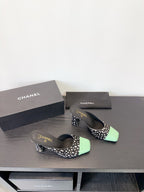 CC 26s Half-Slip Black Matcha Green Horse Hair Sheepskin 596644