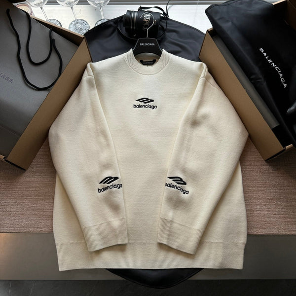 Maglione Balenciaga 25 Lana Bianca 0016