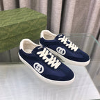 GG INTERLOCKING G SNEAKER DENIM BLUE SUEDE
