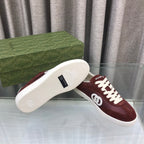 GG INTERLOCKING G SNEAKER WINE SUEDE