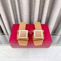 Viv 25 Diamond Flat Slippers Brown Cowhide 283035