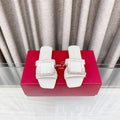 Viv 25 Diamond Flat Slippers White Cowhide 283036