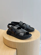 HM Men's Electric Sandals Black Calfskin 547685
