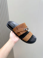 HM Men's Jackson Slide Brown Suede 547709