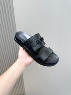 HM Men's Jackson Slide Black Calfskin 547712