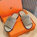 HM Men's Tenor Slide Light Brown Suede 547657