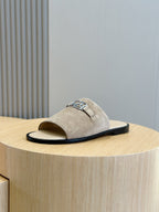 HM Men's Tenor Slide Light Brown Suede 547657