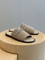HM Men's Tenor Slide Light Brown Suede 547657