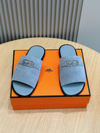 HM Men's Tenor Slide Blue Suede 547658