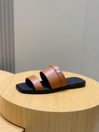 HM Men's 25 Slide Brown Calfskin 599978